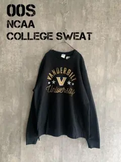 00s NCAA 컬리지 스웨트셔츠 블랙