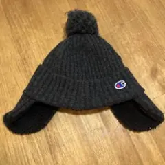 【美品】Champion チャンピオン ニット帽 ビーニー 耳当て付き