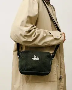 stussy キャンバスショルダーポーチ 23SS 完売品 ブラック FADE