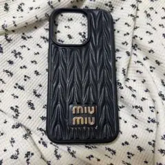 MIUMIU ミュウミュウ iPhone14proケース ブラック