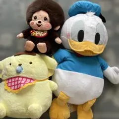 る*あ様 【3体セット】ドナルドダック・ポムポムプリン・モンチッチ ぬいぐるみま