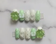 ネイルチップ　クローバー　四つ葉　天使　エンジェル　ウィッシュコア　羽Ｎｏ．29