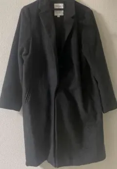 ニコアンド　濃グレー　ロングコート　nico and…