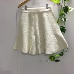 【31 Sons de mode】リブニット スカート ホワイト フレア Fのサムネイル