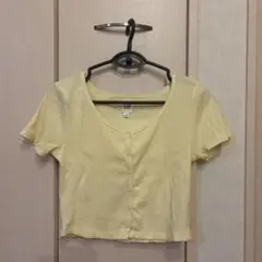 GAP イエロー ショート丈 Tシャツ S