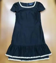❤M'S GRACY❤花柄モチーフレース装飾ティアード膝丈ワンピース（40）
