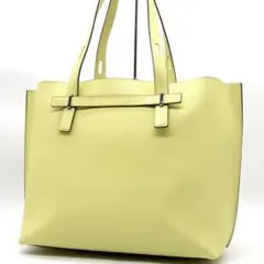 【美品】フルラ ジョーヴェ トートバッグ レザー 肩掛け A4可 イエロー 現行