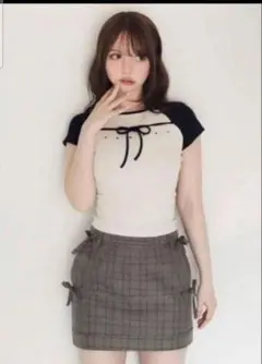 andmary Anna check long skirt - メルカリ