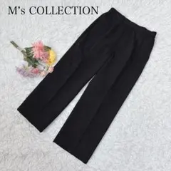 エムズコレクション　カジュアルパンツ　ブラック　センタープレス　ウエストゴム