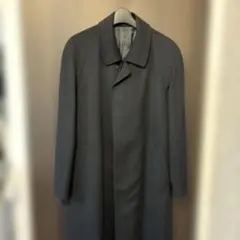 【美品】ステンカラーコート カシミヤ100% ブラック