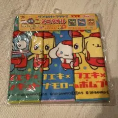 サンリオキャラクター ミニタオル 3枚セット　フエキ　コラボ　16×16