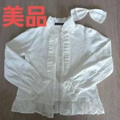 BeBe フリルリボン付き　ブラウス 120