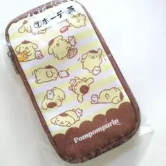 ポムポムプリン ポーチ　マルチケース　サイドジッパー　サンリオ当りくじ　新品