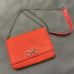 オレンジ ショルダーバッグ