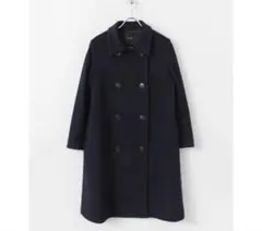 ロッソ　ダブルボタンコート　ネイビー　美品