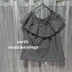 earth music&ecology フリルオフショルダーカットソー