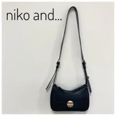 【美品】niko and... レディース　ショルダーバッグ　ブラック　ゴールドのサムネイル