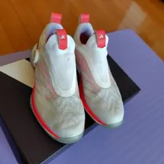 adidas ゴルフシューズ ホワイト/レッド　23センチ