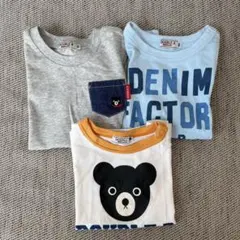 【ダブルbミキハウス】男の子半袖Tシャツ 100 90 3枚セットDOUBLEB