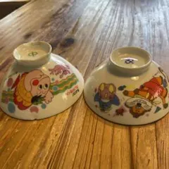 子ども用お茶碗　昭和レトロ　ニコニコぷん　およげ!たいやきくん