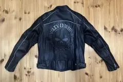 美品✨HARLEY DIEREI シングルライダースジャケット 本革 スカル 新品 HARLEYDIEREI 牛革レザー 本革 メンズ ライダースジャケット