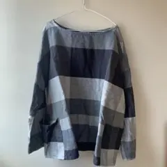 studio CLIP グレー系チェック 長袖シャツ