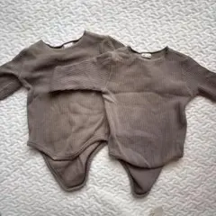 もんべべ　monbebe M 双子　ロンパースのサムネイル