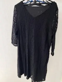 最終値下げ黒いレース3/4袖ワンピース3L最終値下げ