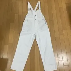 GU ホワイトデニム　サロペットM