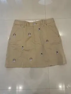 【あさり様】刺繍デザイン ベージュスカート　サイズ42
