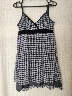 ハウンドトゥース柄キャミソールチュニック