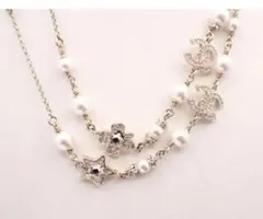 CHANEL　ロングネックレス　ココマーク　CCロゴマーク　パール　スター