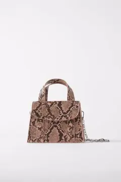 zaraザラパイソン蛇柄ヘビ柄バッグポシェットミュウミュウプラダお好きな方に