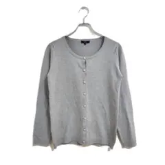 ROPE カーディガン 長袖 M グレー シンプル 柔らか シンプル カジュアル