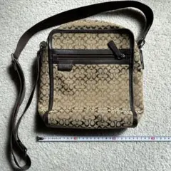 Coach ショルダーバッグ ベージュ ロゴパターン