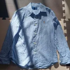 Ralph Lauren 長袖シャツ 6サイズ 青と白のストライプ