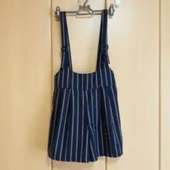 サロペットミニ丈パンツ