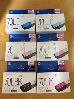 エプソン　リサイクル　インクカートリッジ　互換インク　70L 6個セット