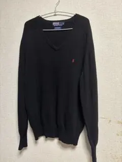 L*様 着画ありPolo by Ralph Lauren ブラック Vネック セ