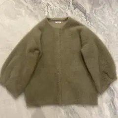 NOÄHL シャギーニットコート　ジャケット　袖ボリューム　ふわふわ　グレージュ