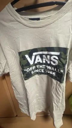 VANS Tシャツ カモフラージュロゴ ベージュ Sのサムネイル