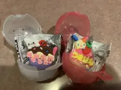 サンリオ　メルヘン工房おなまえホルダーラバーマスコット　うさはな　はなまるおばけ