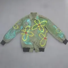 一点物 ペイント ミリタリージャケット フライト　M65 リメイク　ヴィンテージ