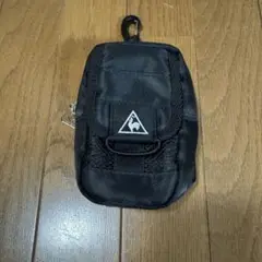 ル・コックナイロン製黒ジッパーポーチ