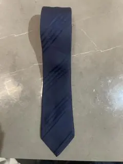 ネイビー ストライプ スリムネクタイ