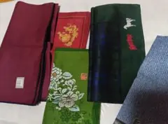 値下げ、 ハンカチセット 花柄 チェック柄 布製