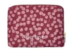 【匿名配送】Herlipto beauty CHERRY FLAT POUCH