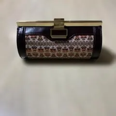 円筒型の小物入れ　昭和レトロ　クラッチバック　メイクポーチ