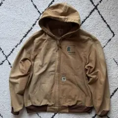 XXL カーハート　ダックアクティブジャケット　企業ロゴ　キャメル　USA 米国