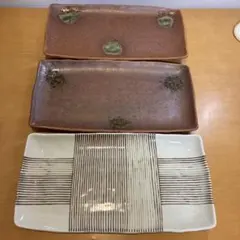 長方形皿 美濃焼 前畑陶器 庫山窯 組皿3枚